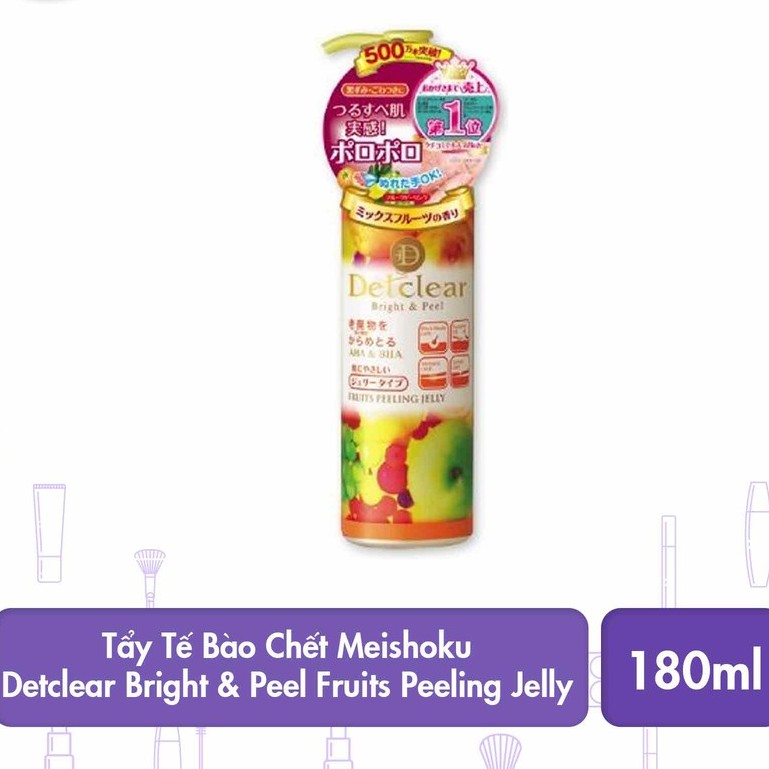 Tẩy Tế Bào Chết Meishoku Detclear Bright & Peel Fruits Peeling Jelly (180ml) Nhật Bản