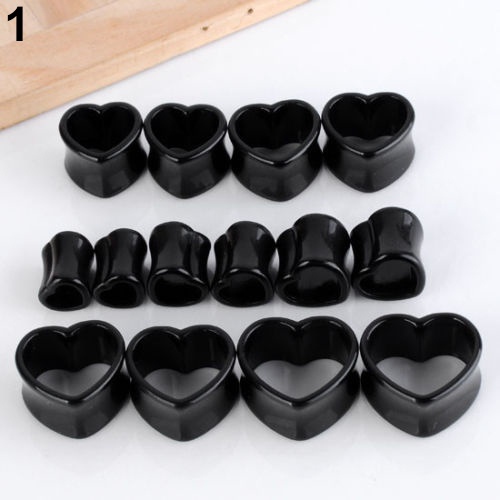 Khuyên nông tai nhựa acrylic kiểu trái tim sành điệu