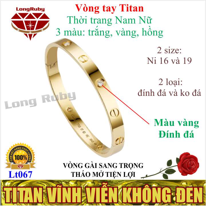 VÒNG TAY NAM NỮ TITAN MÀU VÀNG, HỒNG, TRẮNG | LẮC TAY THỜI TRANG