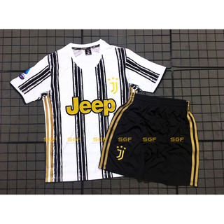 Quần Áo Bóng Đá JUVENTUS trắng sọc đen sân nhà 2020