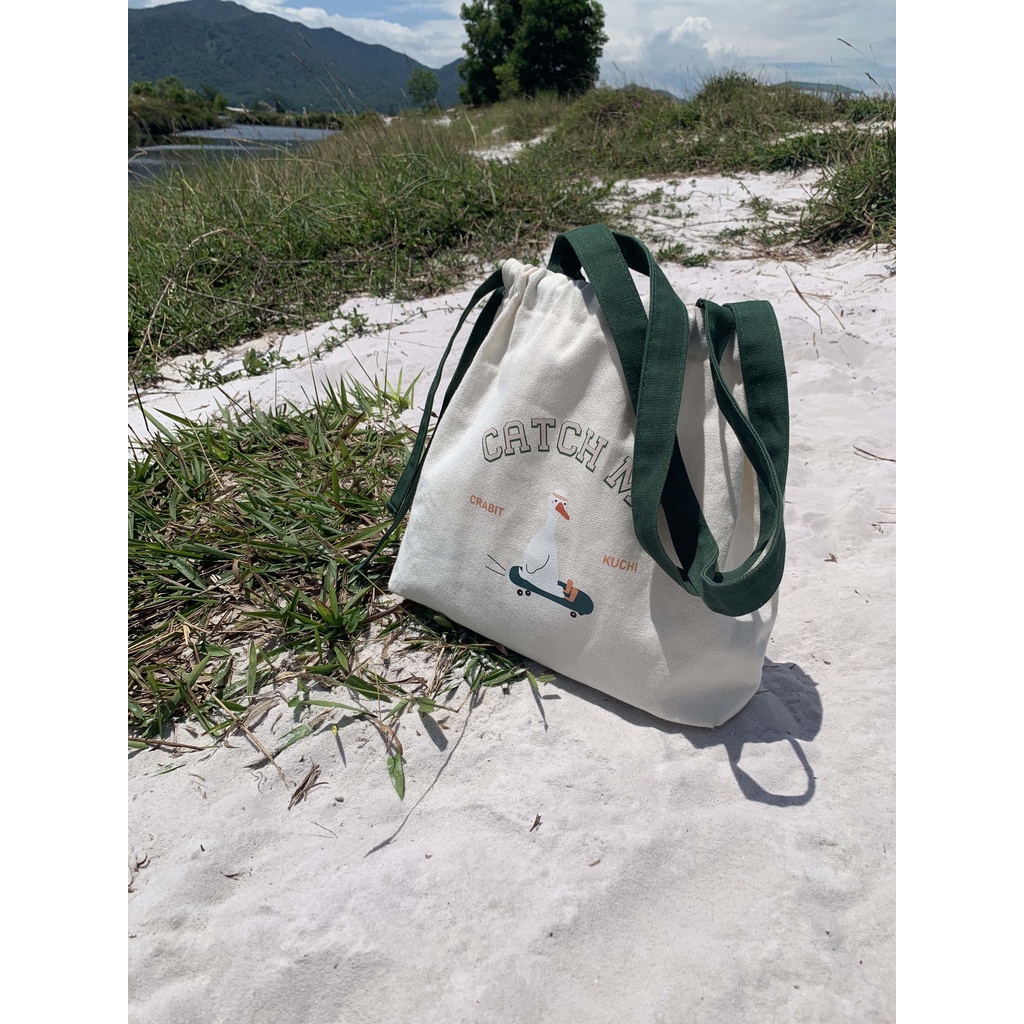 Túi tote canvas Crabit in hình basic