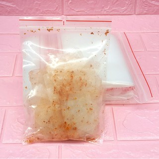 1kg Zip trong chỉ đỏ 15x20cm - Zipper viền đỏ