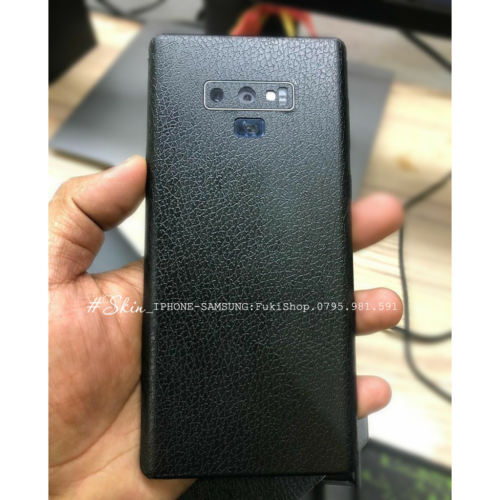[SAMSUNG]Tấm Dán Skin mặt sau Black Leather Full Viền Note8 Note9 Note10 Note10+ Note10Lite ZFlip S20 S20Ultra S20+ S1