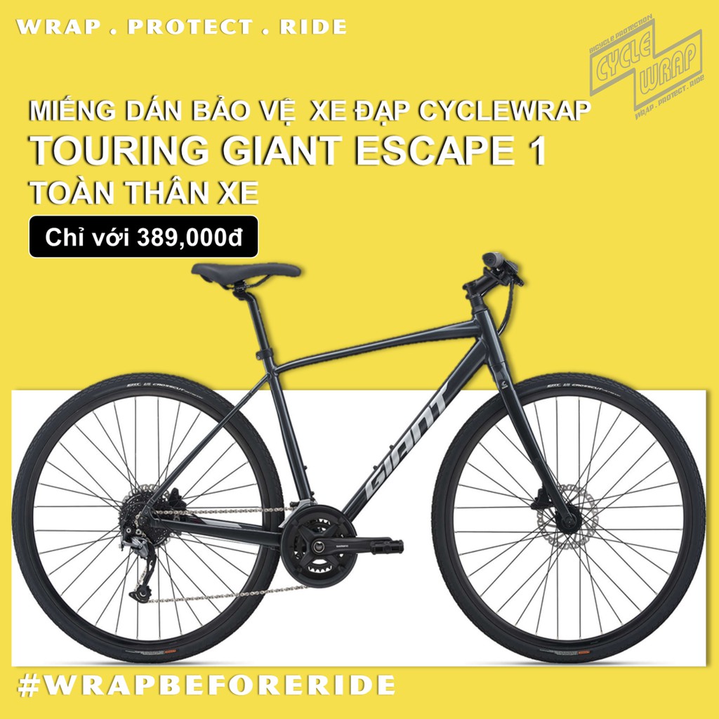 MIẾNG DÁN BẢO VỆ XE ĐẠP GIANT ESCAPE 1 700c - 2021 CYCLEWRAP