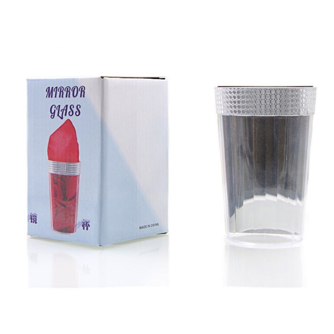 Ảo thuật ly nước biến khăn 2 ngăn nhựa mica trong cao cấp (tặng Clip hướng dẫn)