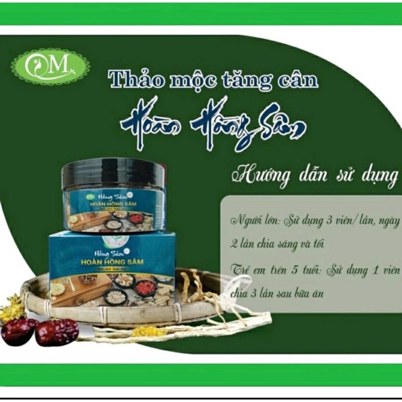 {Mẫu mới} TĂNG CÂN HOÀN HỒNG SÂM QM - chính hãng 100%