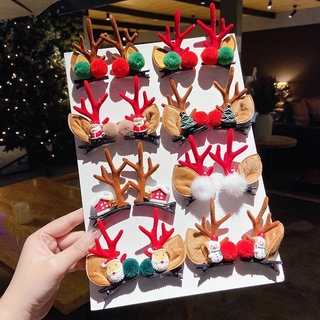 SET 2 KẸP TÓC NOEL GIÁNG SINH SIÊU  XINH CHO BÉ GÁI