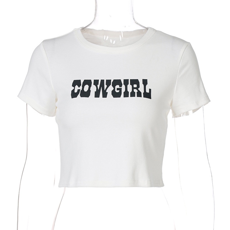 Áo thun DUNEA cổ tròn in chữ thiết kế thời trang dành cho nữ