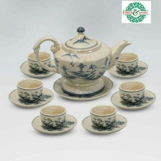 Bộ ấm chén men rạn bát tràng