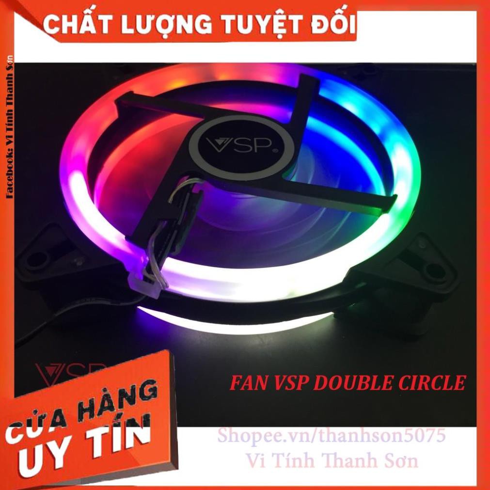Fan Case VSP -12cm- LED DOUBLE CIRCLE - Vi Tính Thanh Sơn
