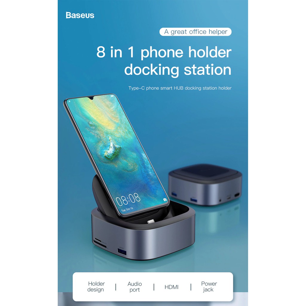 Bộ chuyển đổi 7 in 1 Baseus Type-C Phone HUB Multi USB C Docking Station Type C HUB Hdmi Dock