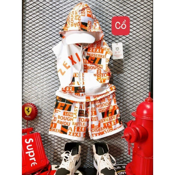 🩸Set Bộ HotBoy Bé Trai Có Nón Phong cách hiphpop size Cồ