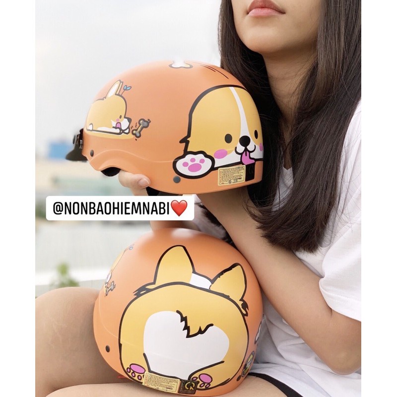 ﹉◊ Mũ bảo hiểm cặp Corgi ( 2Nón) - Hàng cao cấp chuẩn từng chi tiết