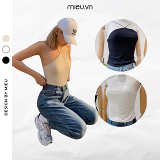 Áo dây kiểu yếm thun co giãn ôm form MIEU - HD40