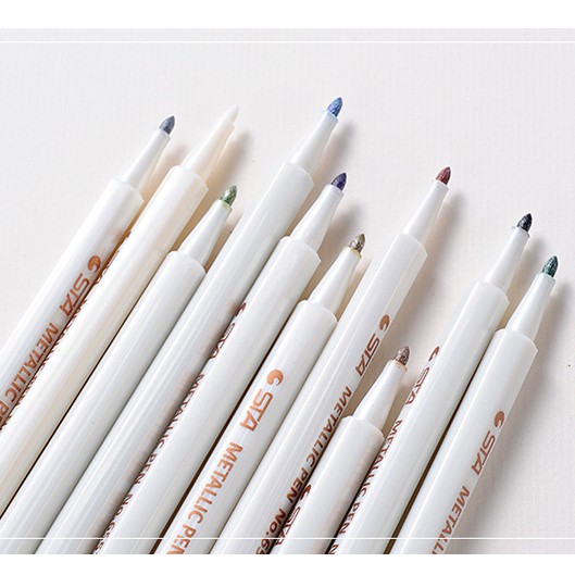 Bút brush nét 1mm viết Calligraphy, bút Sta Metallic Pen 6551 nhiều màu