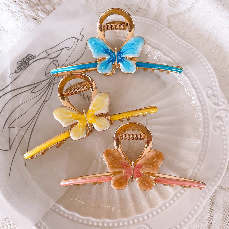 Kẹp Tóc Hình Bướm / Cá Mập Phong Cách Hàn Quốc Ngọt Ngào Cho Nữ