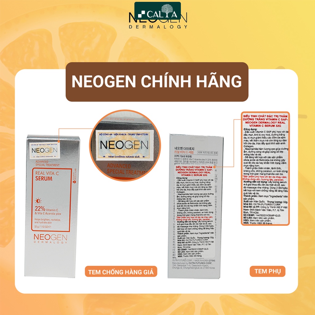 Tinh Chất Serum Neogen Vitamin C Dưỡng Trắng Da, Mờ Thâm - Neogen Dermalogy Real Vita C Serum 32g