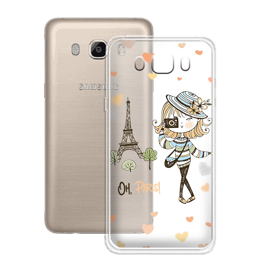 [FREESHIP ĐƠN 50K] Ốp lưng Samsung Galaxy J7 2016/ J710 in nổi họa tiết phong cảnh Paris - 01052 Silicone Dẻo