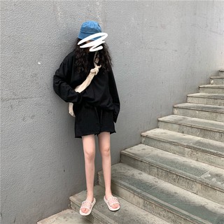 Set áo thun dài tay + quần ulzzang