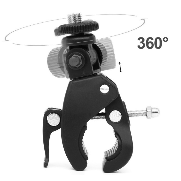 Kẹp đỡ máy ảnh, gopro gắn ghi đông xe đạp hoặc thanh treo tiện dụng