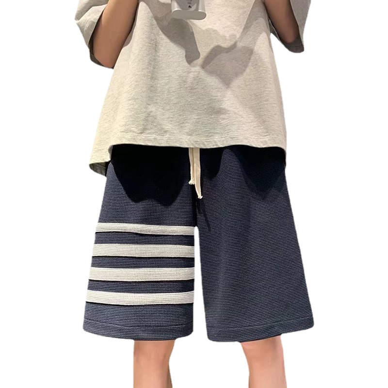 Quần Short Dáng Rộng Phối Nút Bên Hông Phong Cách Thời Trang Hàn Quốc Cho Nam Giới Có Size M-3XL