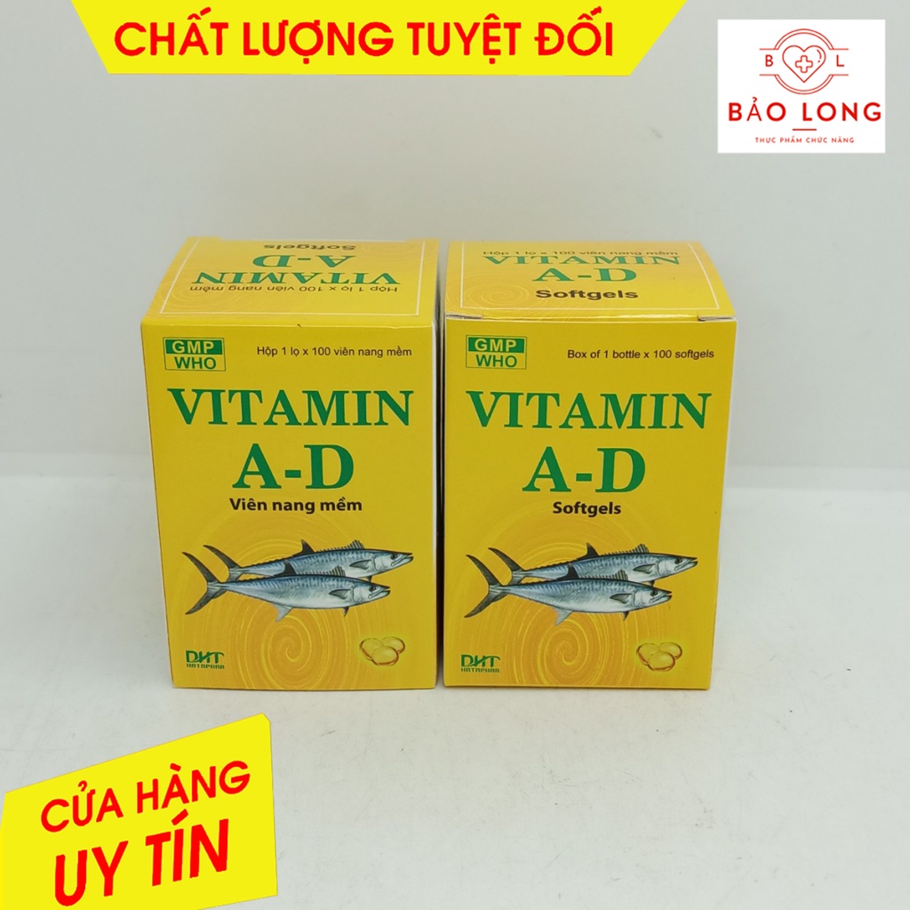 Vitamin A-D - 100 Viên nang mềm - Dược phẩm Hà Tây
