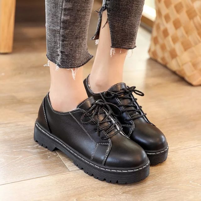 Giày Oxford Ulzzang Nữ Da Xịn Đế Khâu viền Cực CUTE | BigBuy360 - bigbuy360.vn
