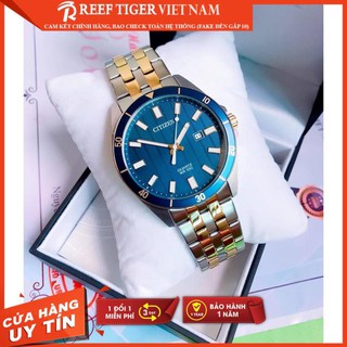 Đồng hồ nam citizen bi5054-53l dây kim loại mặt xanh