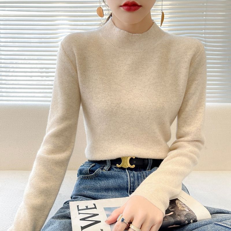 Áo Sweater Cổ Cao Ôm Dáng Phong Cách Thời Trang Thu Đông  Mới