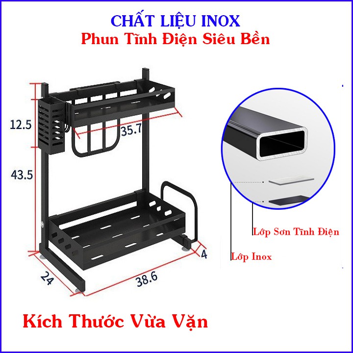 Kệ Đựng Gia Vị 2 Tầng Siêu Tiện Lợi