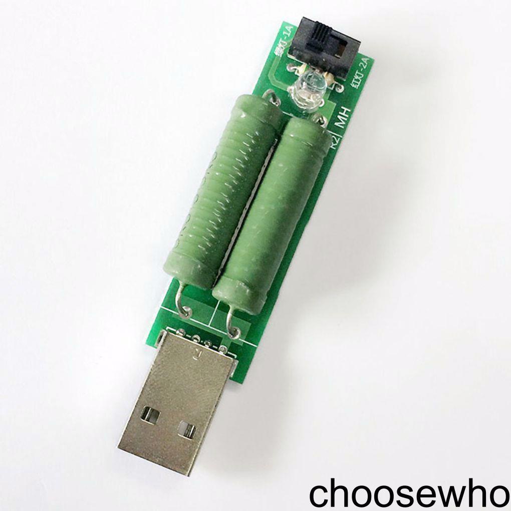 [CHOO] Discharge Interface Load Resistor USB with Switch 2A 1A USB Power Adapter