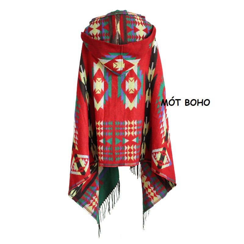 Khăn choàng kẻ có mũ, khuy cài đen | BigBuy360 - bigbuy360.vn