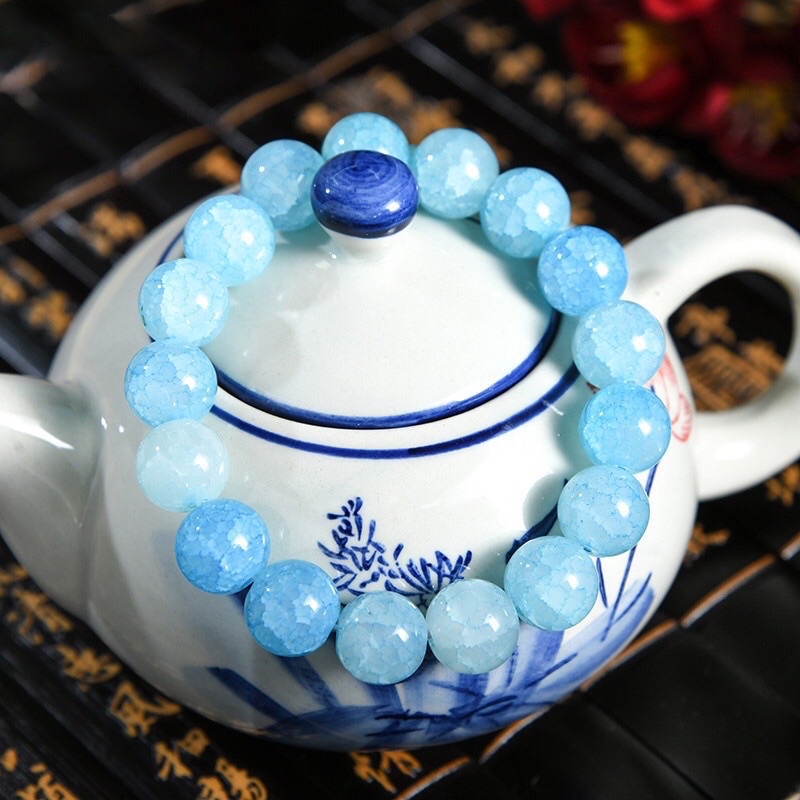 Vòng Tay Đá Vân Rạn Nhiều Màu Dễ Thương Thanh Lịch Cho Nữ 10mm
