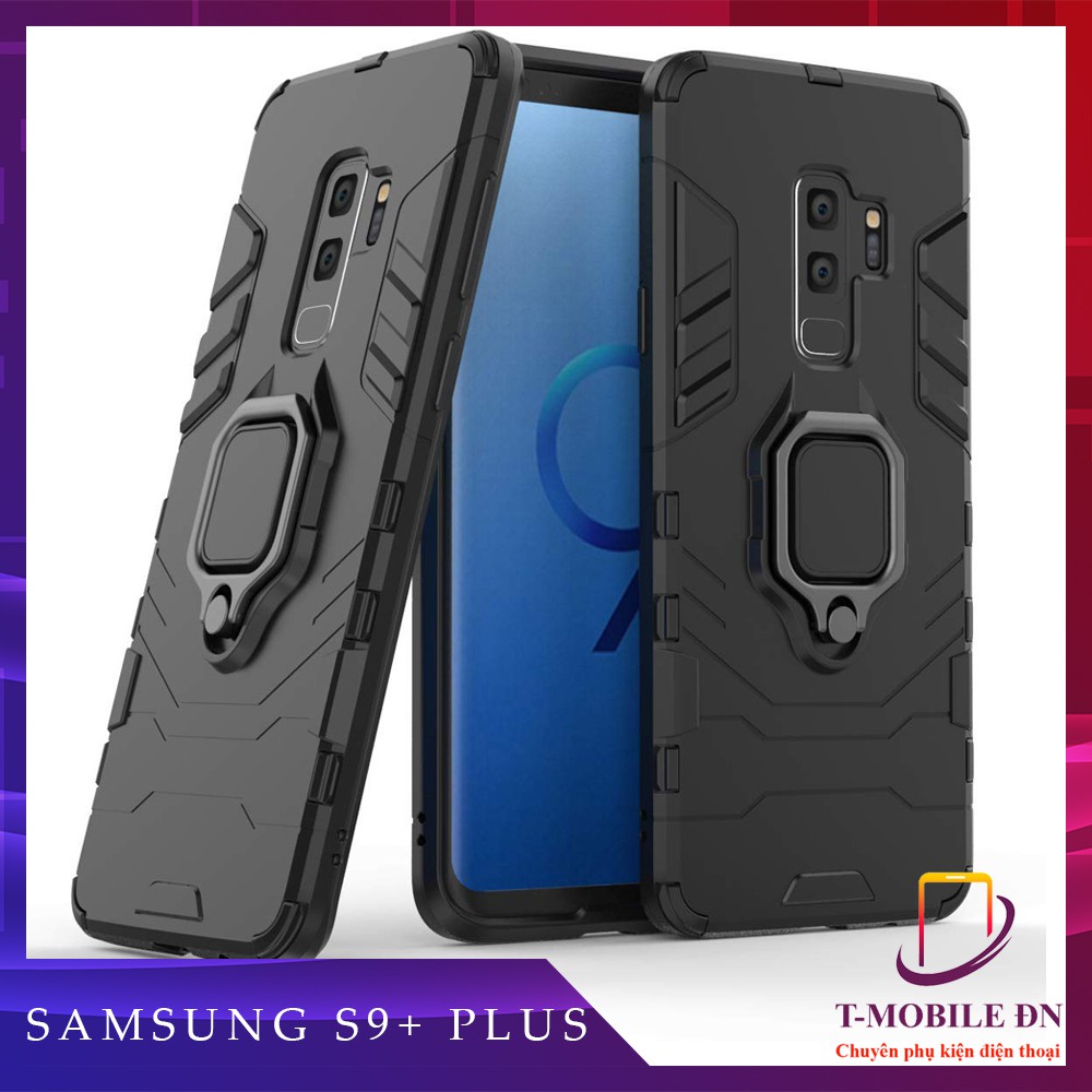 Ốp lưng Samsung S9+ / S9 Plus iron man chống sốc kèm nhẫn iring chống xem video bảo vệ camera