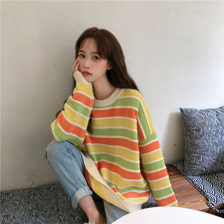 Áo Sweater Phong Cách Retro Hong Kong Xinh Xắn Cho Nữ | BigBuy360 - bigbuy360.vn