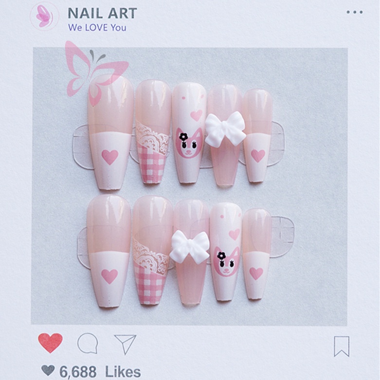 Set 24 Móng Tay Giả Trang Trí Thời Trang Cho Nữ