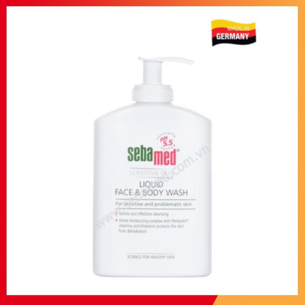 2IN1 - SỮA RỬA MẶT & TOÀN THÂN DA NHẠY CẢM SEBAMED pH5.5 - ĐỨC - 300ML/1000ML(SEBAMED LIQUID FACE & BODY WASH)