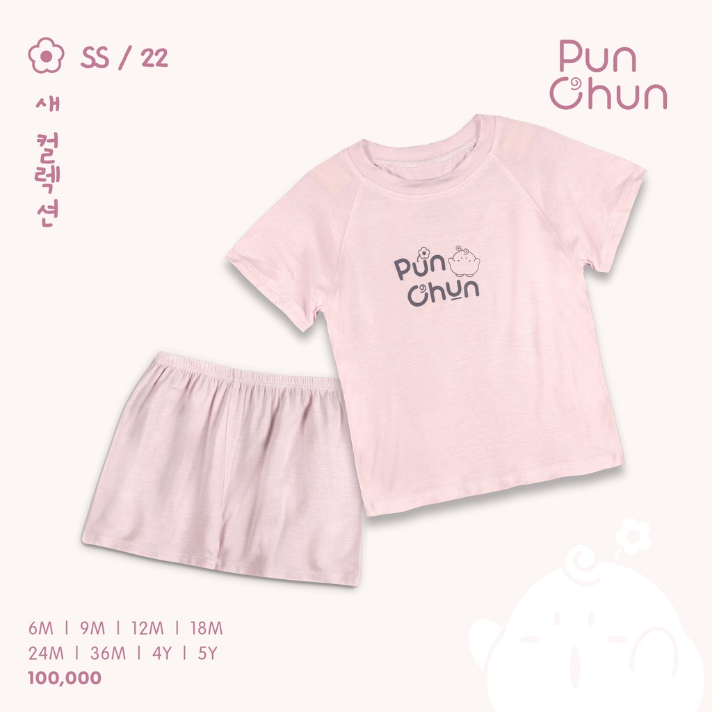 Bộ ngắn tay Punchun cho bé từ 6 tháng đến 5 tuổi