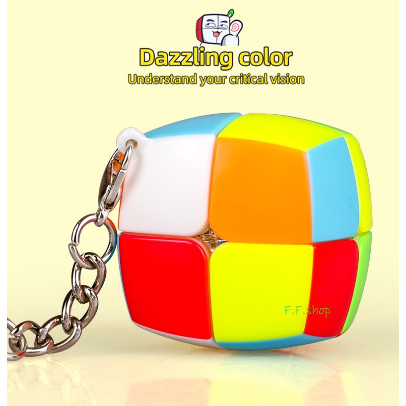QiYi Mini 2x2 Magic Keychain Móc Khóa Hình Khối Rubik 2x2 2x2x2 Dễ Thương