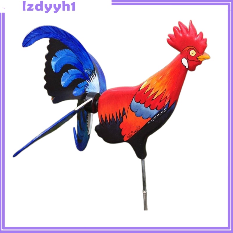 JoyDIY Handmade Metal Windmill Rooster Wind Spinners Outdoor Garden Yard Farm Decor