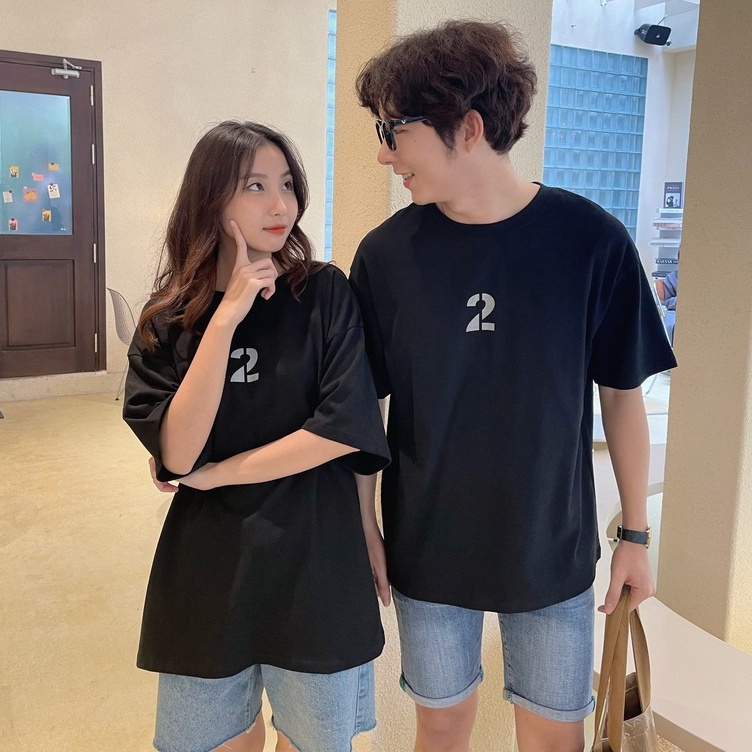 Áo thun unisex nam nữ Fm Style form rộng hoạt tiết siêu xinh 4 màu lựa chọn 205050046