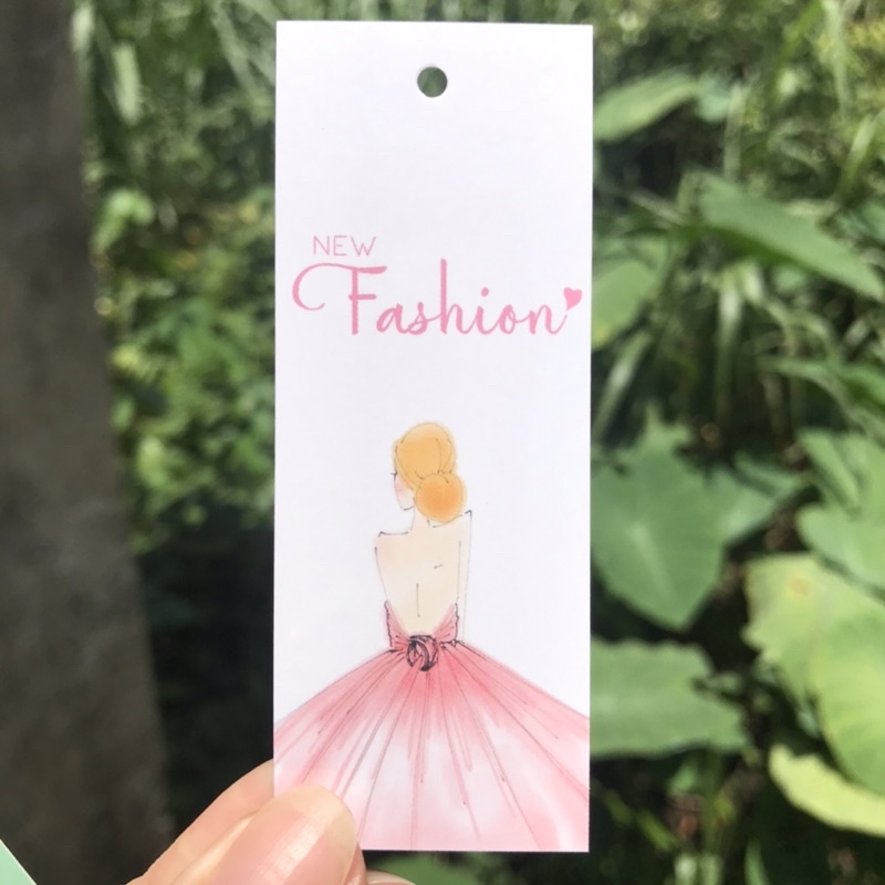 Mác quần áo combo 100 mác + 100 Dây Treo Thẻ Bài - Dây Dù Xâu Tag (Mác) Quần Áo