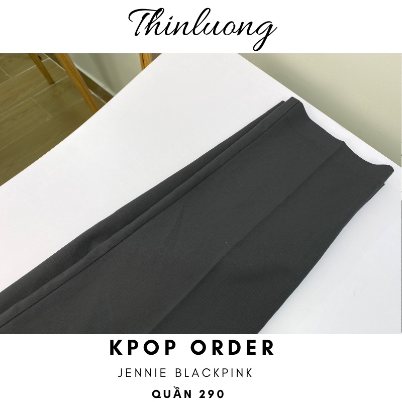 Quần xám dáng baggy suông giống Jennie