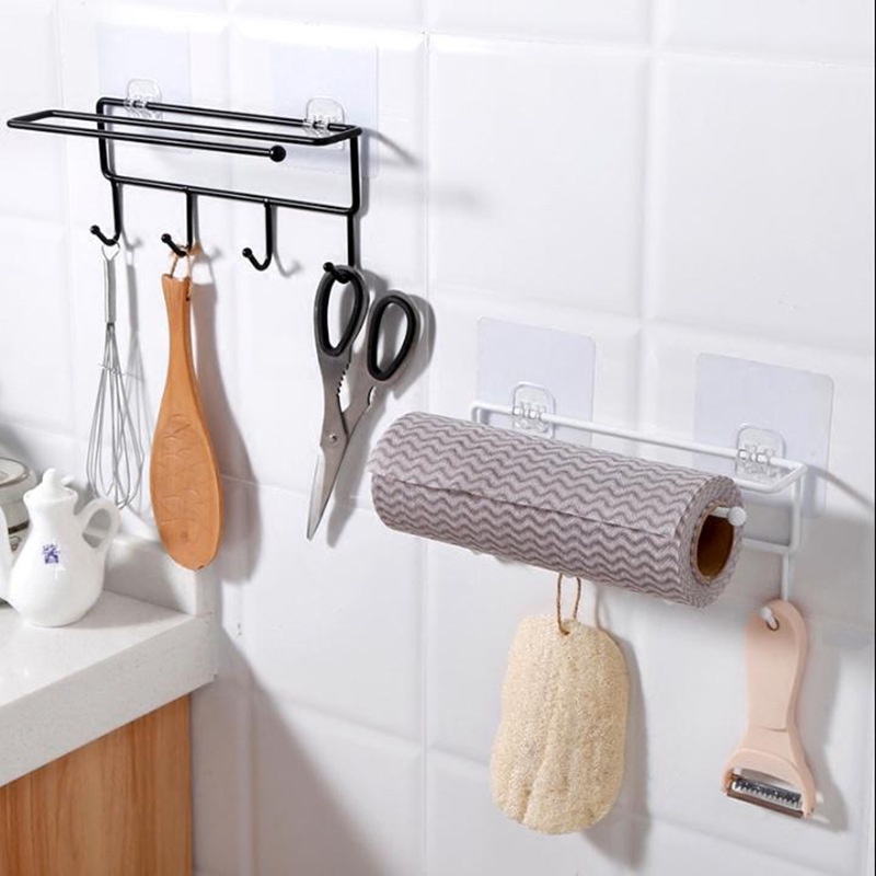 Móc dán tường trong suốt treo đồ dùng tiện dụng dành cho nhà bếp/ nhà tắm