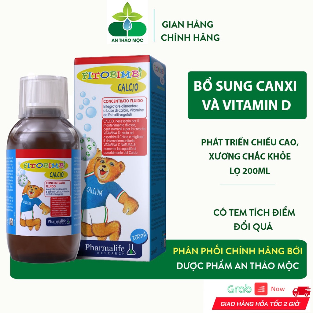 Bổ Sung Canxi Vitamin D FITOBIMBI Calcio Giúp Bé Phát Triển Chiều Cao Xương Răng Chắc Khỏe