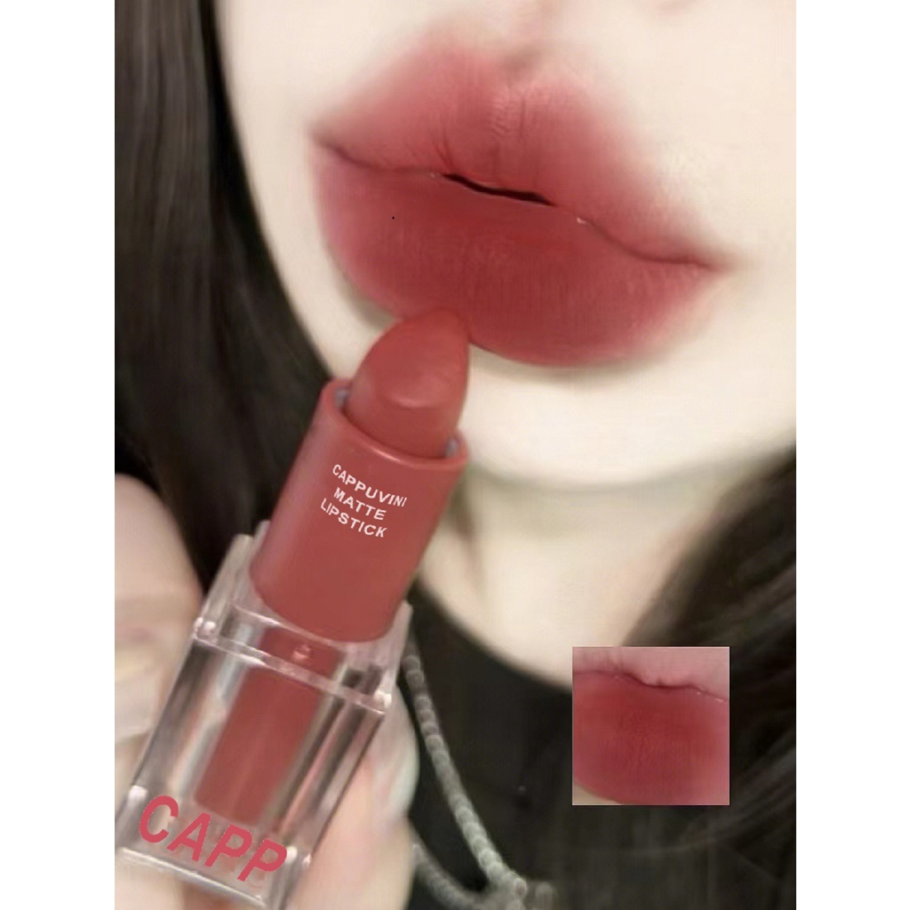 Son Môi Cappuvini Màu Lì Lãng Mạn Màu Trắng Đào