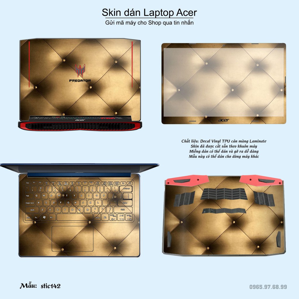 Skin dán Laptop Acer in hình Hoa văn sticker _nhiều mẫu 23 (inbox mã máy cho Shop)