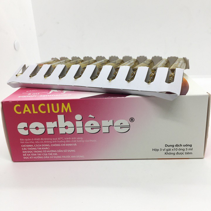 Calcium Corbiere bổ sung canxi hộp 30 ống 5ml