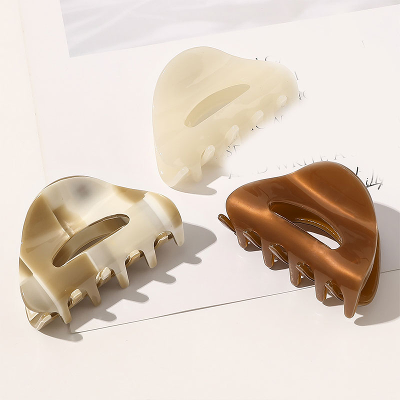 Kẹp tóc nhựa acrylic hình bán nguyệt xinh xắn cho nữ