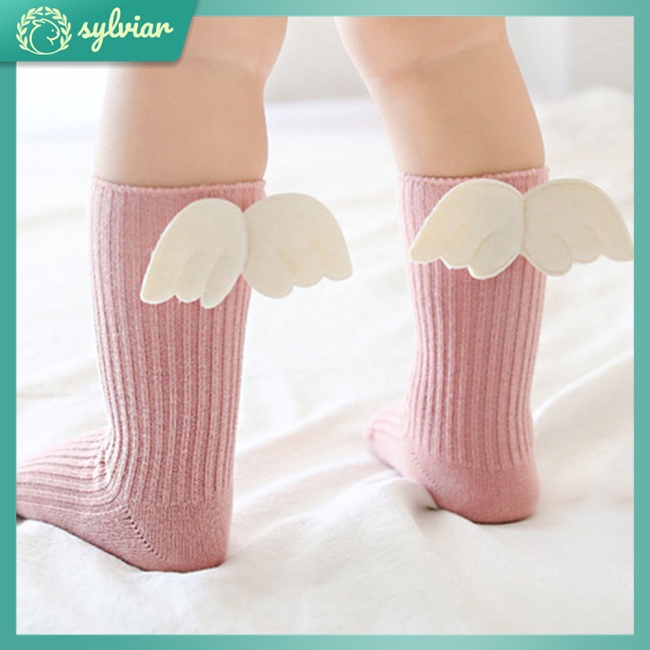 Vớ Cotton Chống Trượt Họa Tiết Hoạt Hình Có Cánh Cho Bé Từ 0-5 Tuổi